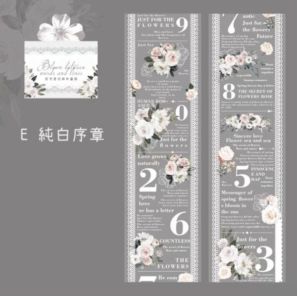 在字裡行間中盛放 蕾絲碎花PET膠帶：圖片 17