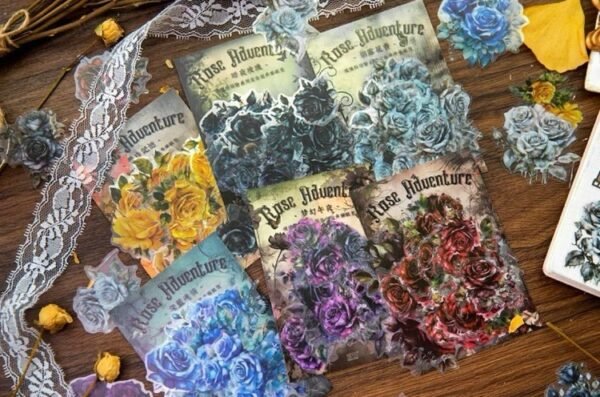 玫瑰的冒險系列 復古花卉PET貼紙包：圖片 10
