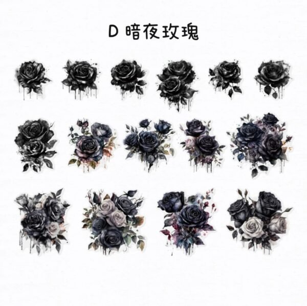玫瑰的冒險系列 復古花卉PET貼紙包：圖片 14