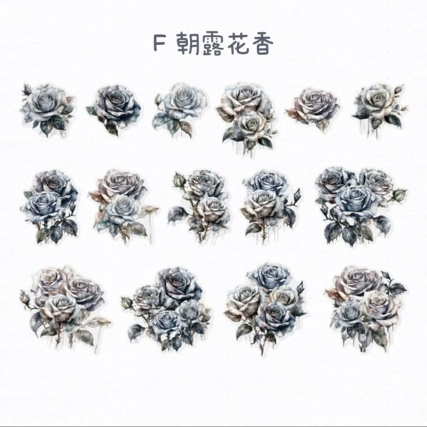 玫瑰的冒險系列 復古花卉PET貼紙包：圖片 16