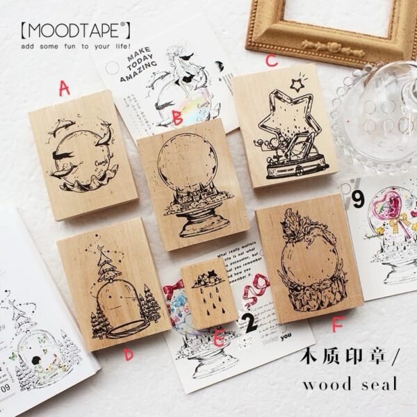 Moodtape 玻璃瓶木質印章：圖片 12