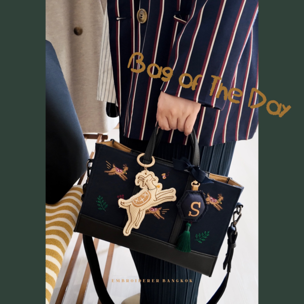 🇹🇭泰國 Embroiderer 設計師品牌 可愛小羊質感刺繡掛飾：圖片 3
