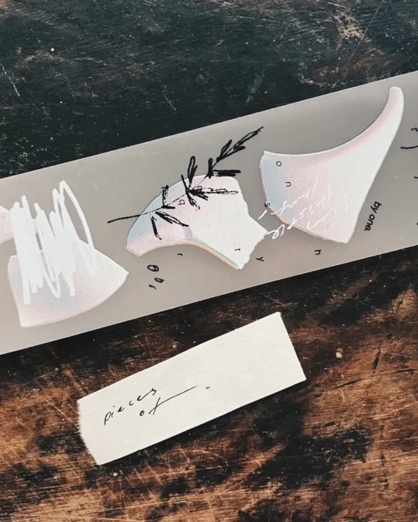 羊君 𝐏𝐢𝐞𝐜𝐞𝐬 𝐨𝐟. 4cm 碎片 霧面PET膠帶  整卷/分裝（差4份成團）：圖片 2