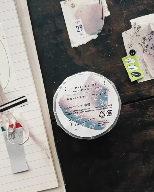 羊君 𝐏𝐢𝐞𝐜𝐞𝐬 𝐨𝐟. 4cm 碎片 霧面PET膠帶  整卷/分裝（差4份成團）：圖片 4
