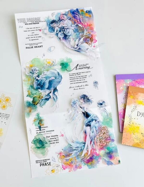 晨曦花韻 水彩暈染PET貼紙：圖片 2