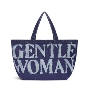 🇹🇭泰國 GENTLE WOMAN 單寧帆布托特包 - 海軍藍