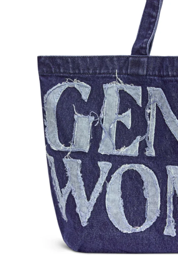 🇹🇭泰國 GENTLE WOMAN 單寧帆布托特包 - 海軍藍：圖片 3