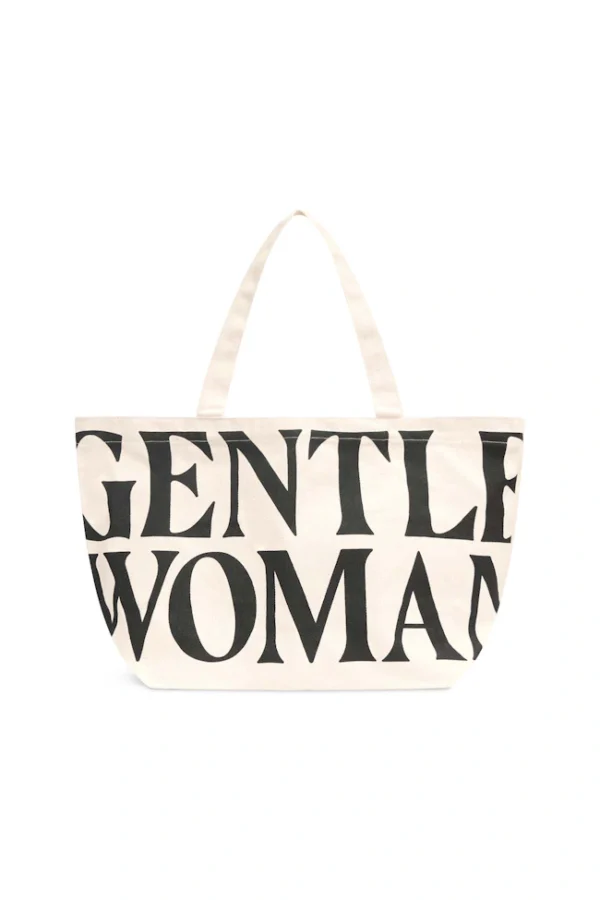 🇹🇭 泰國 GENTLE WOMAN 經典帆布托特包 - 米白