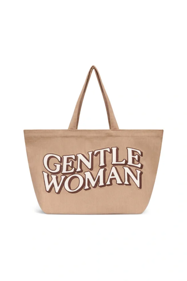 🇹🇭 泰國 GENTLE WOMAN 燈芯絨托特包 - 焦糖棕