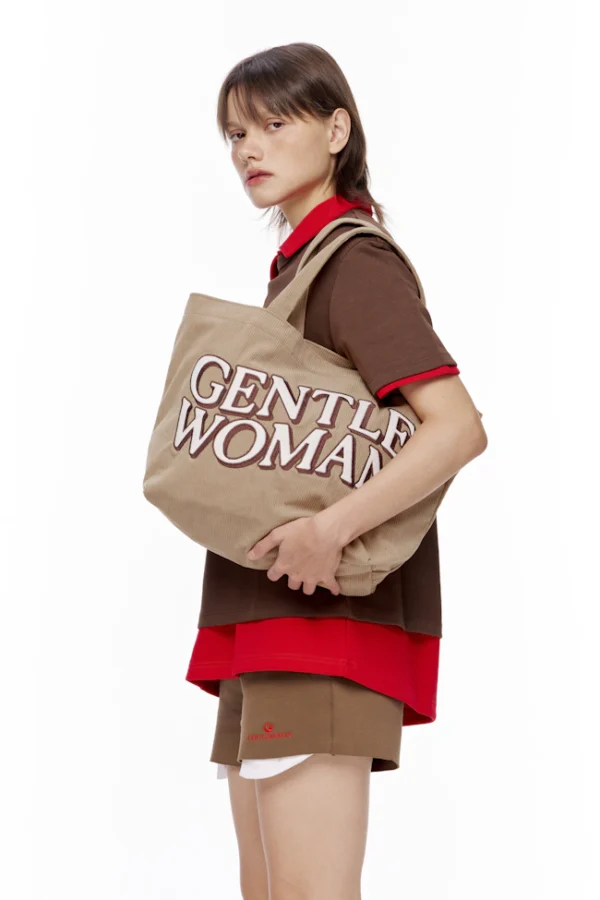 🇹🇭 泰國 GENTLE WOMAN 燈芯絨托特包 - 焦糖棕：圖片 2