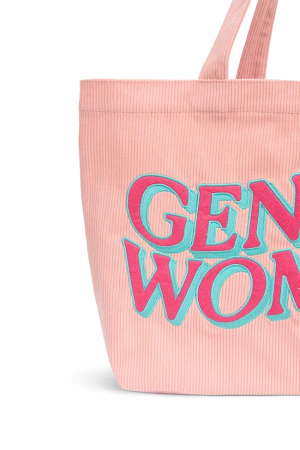 🇹🇭 泰國 GENTLE WOMAN 燈芯絨托特包 - 魅力粉：圖片 3