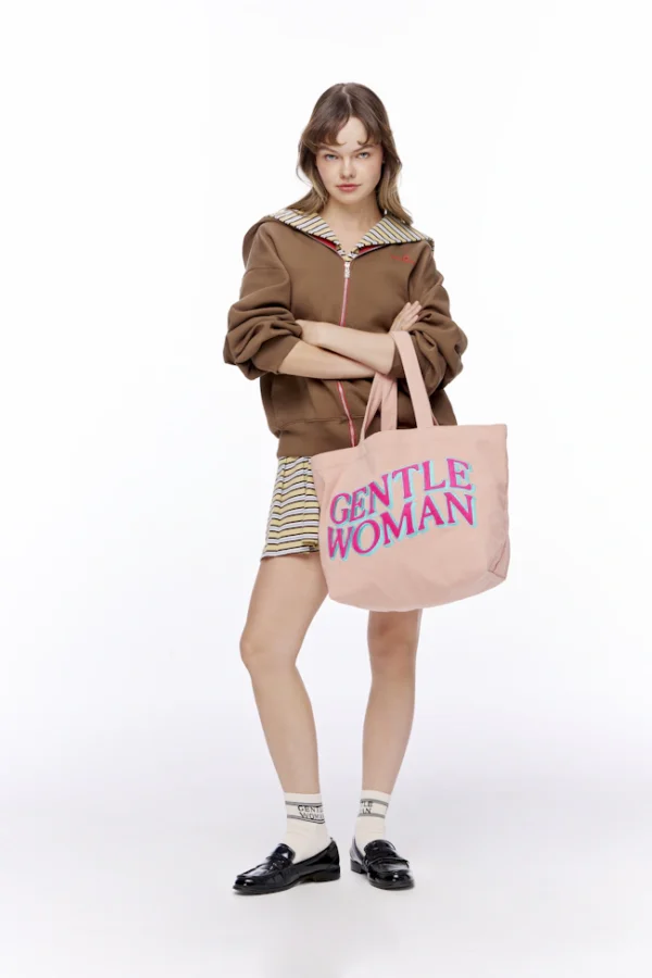 🇹🇭 泰國 GENTLE WOMAN 燈芯絨托特包 - 魅力粉：圖片 4