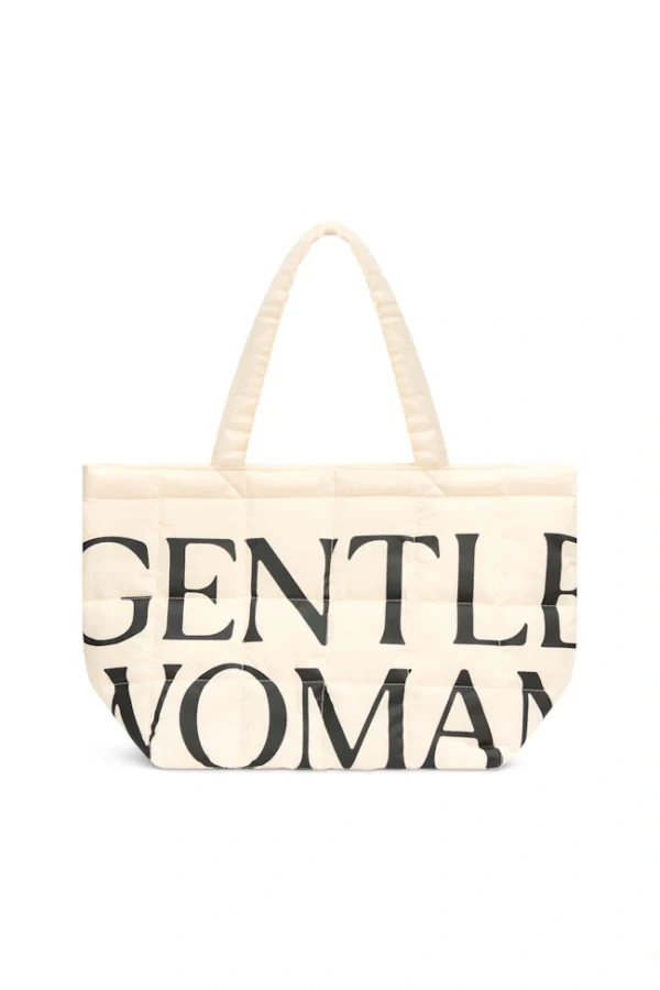 🇹🇭 泰國 GENTLE WOMAN 羽絨托特包 - 奶油白