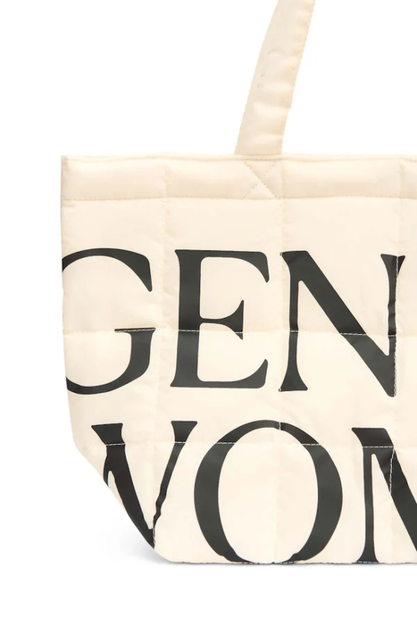 🇹🇭 泰國 GENTLE WOMAN 羽絨托特包 - 奶油白：圖片 3