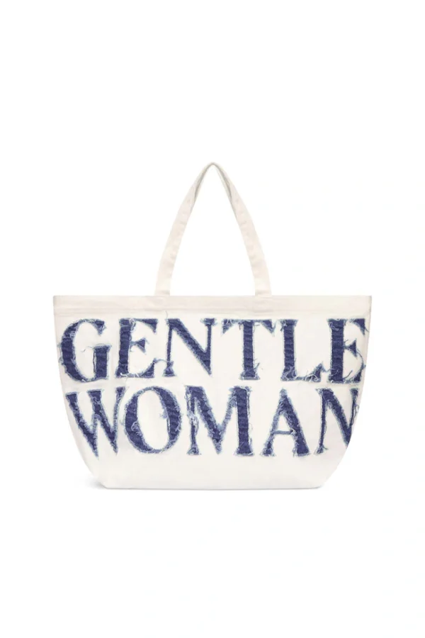 🇹🇭泰國 GENTLE WOMAN 單寧帆布托特包 - 奶油白