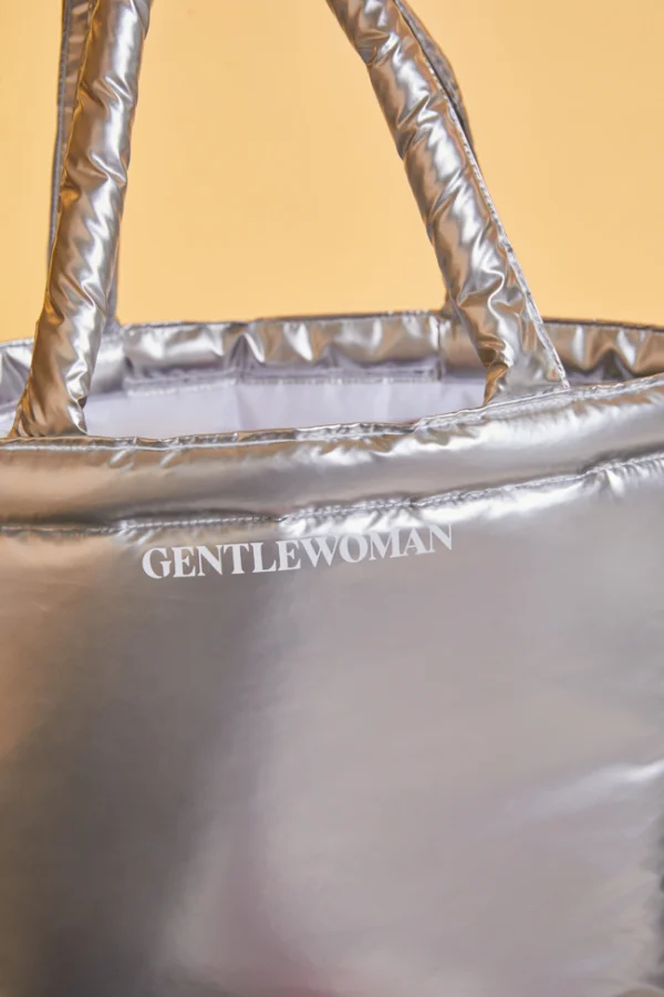 🇹🇭 泰國 GENTLE WOMAN 蝴蝶結銀色羽絨托特包 - 大款：圖片 5