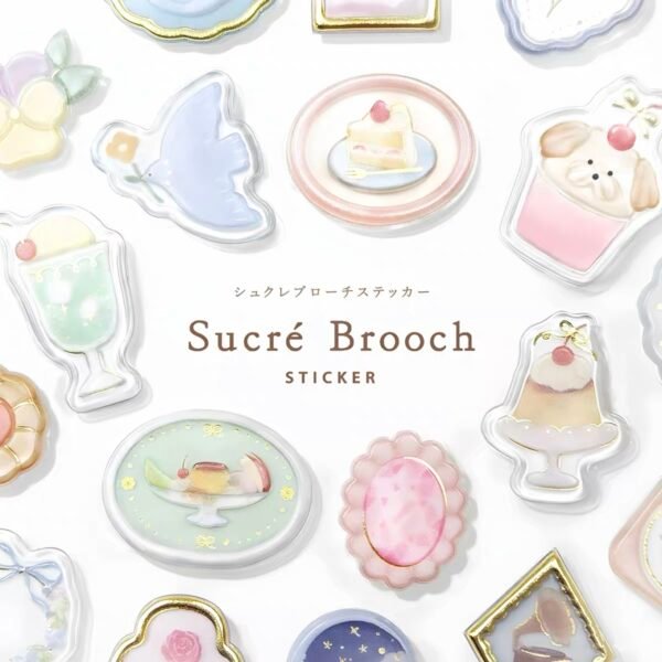 日系Sucré Brooch 水晶浮雕裝飾貼紙