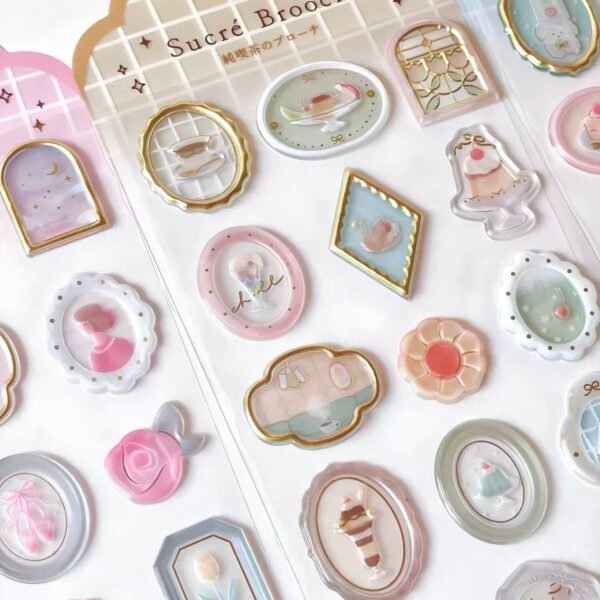 日系Sucré Brooch 水晶浮雕裝飾貼紙：圖片 5