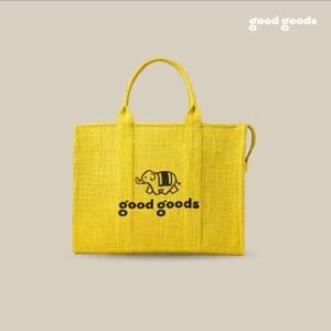 🇹🇭泰國 good goods 藍染編織包 黃色